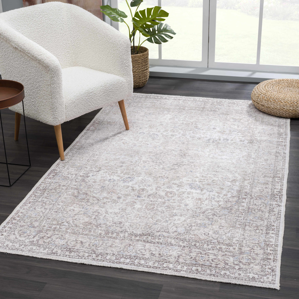 Cream Holi Washable Area Rug