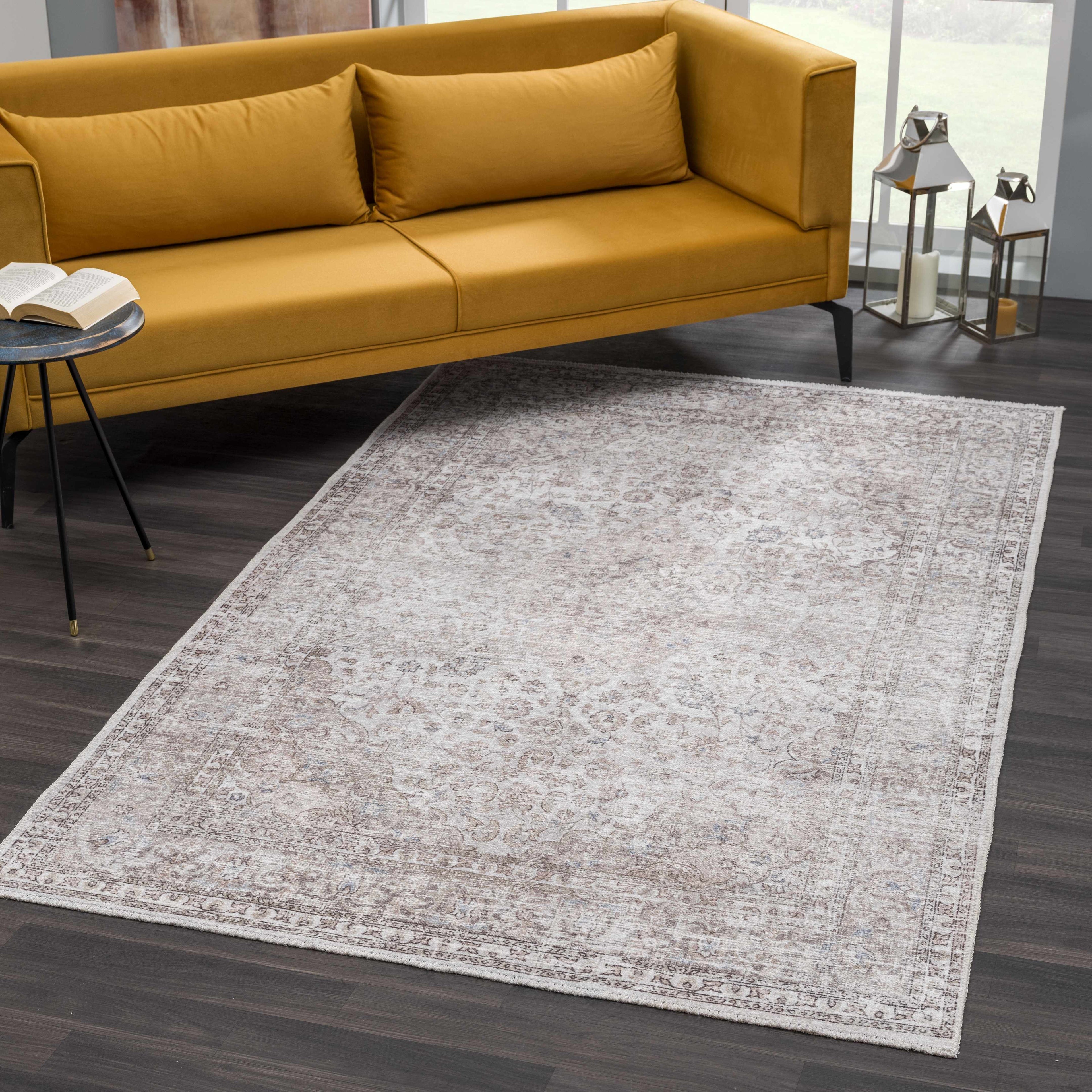 Cream Holi Washable Area Rug