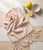 Salmon Cotton Linen Towel/Throw