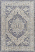 Sema Blue Medallion Thick Luxe Area Rug