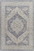 Sema Blue Medallion Thick Luxe Area Rug