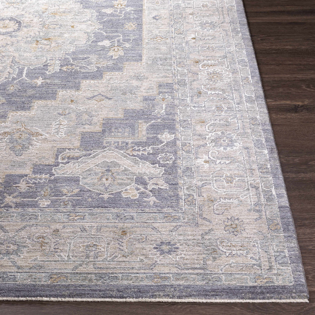 Sema Blue Medallion Thick Luxe Area Rug