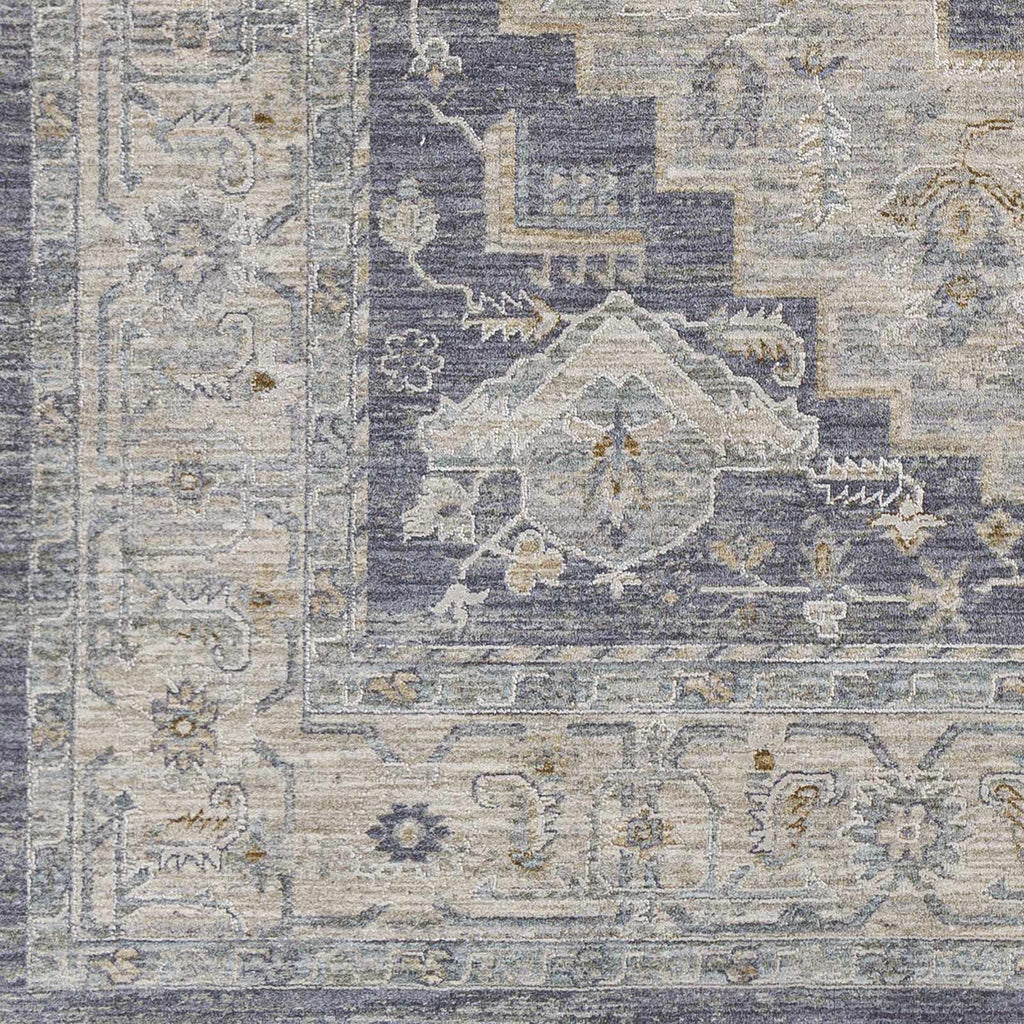 Sema Blue Medallion Thick Luxe Area Rug