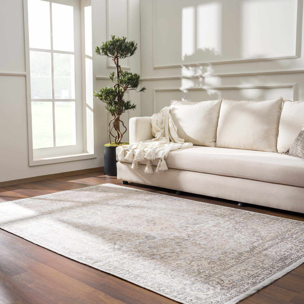 Cream Holi Washable Area Rug