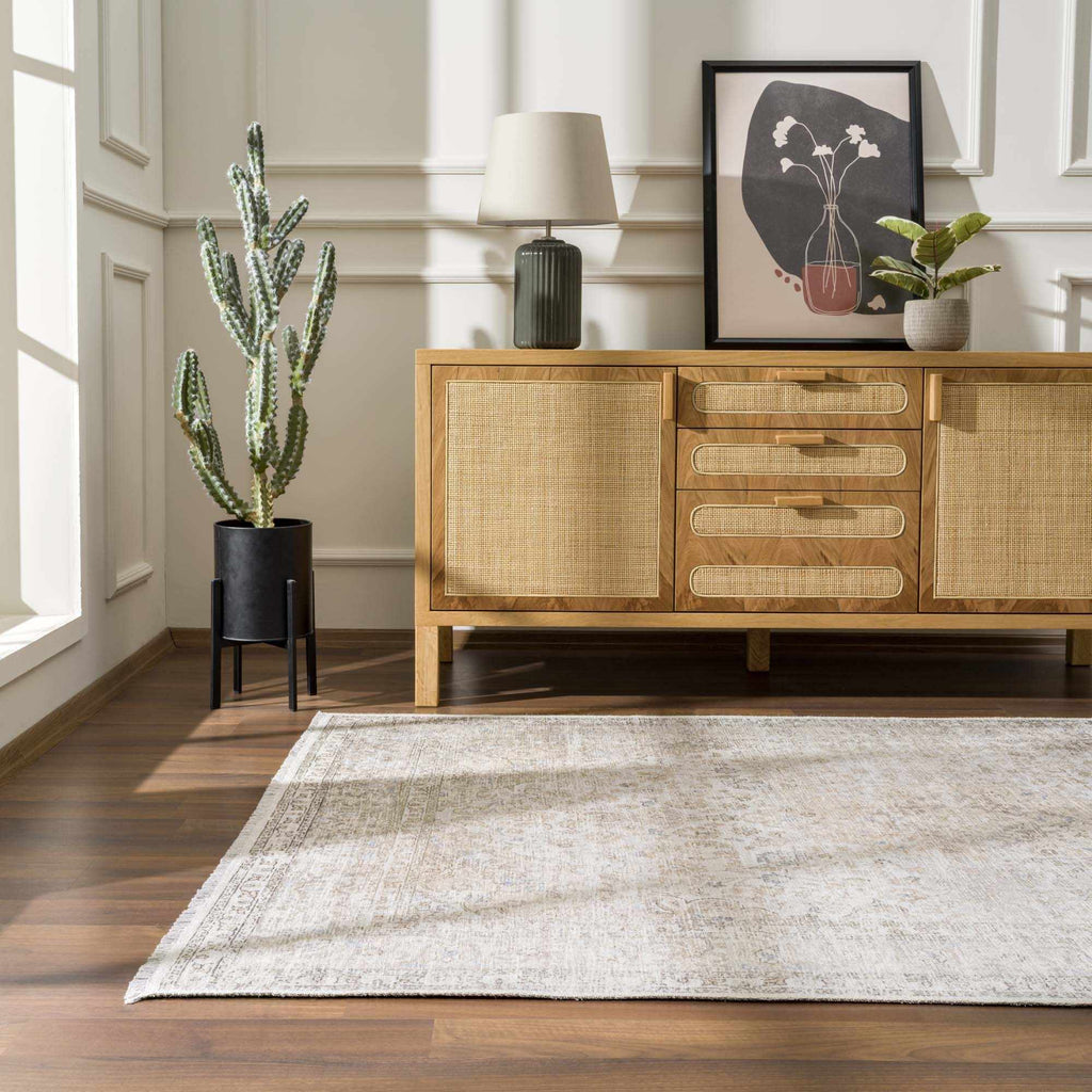 Cream Holi Washable Area Rug