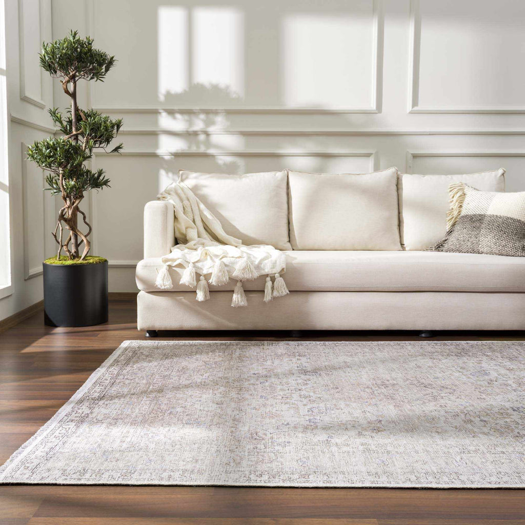 Cream Holi Washable Area Rug