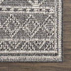 Diah Black & Bone Outdoor Area Rug