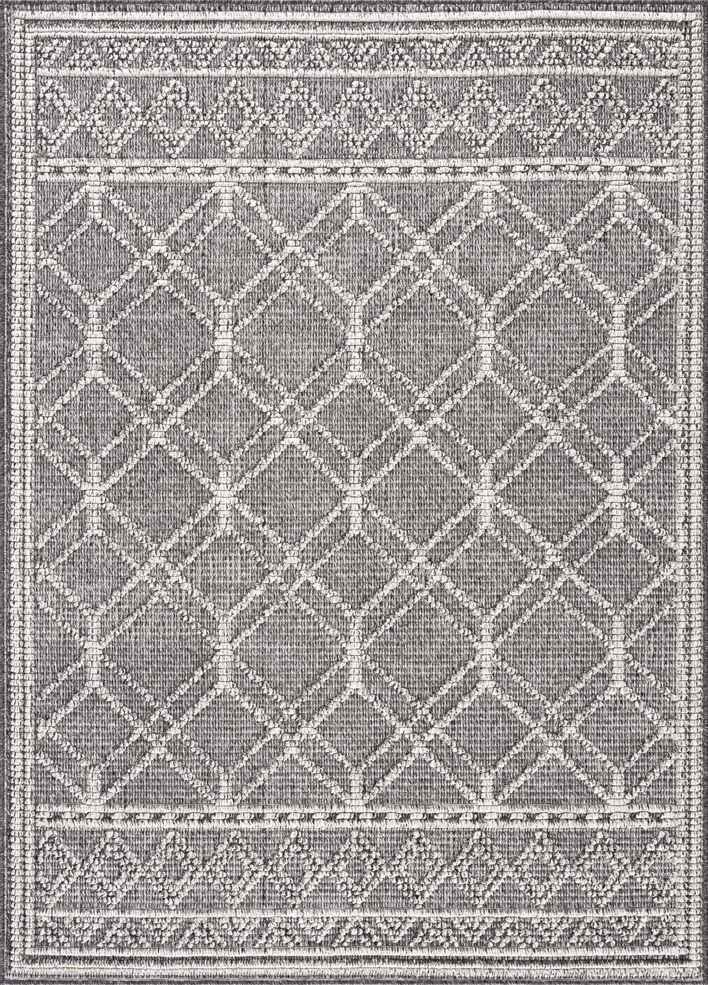 Diah Black & Bone Outdoor Area Rug