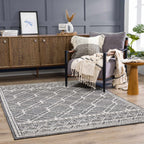 Diah Black & Bone Outdoor Area Rug
