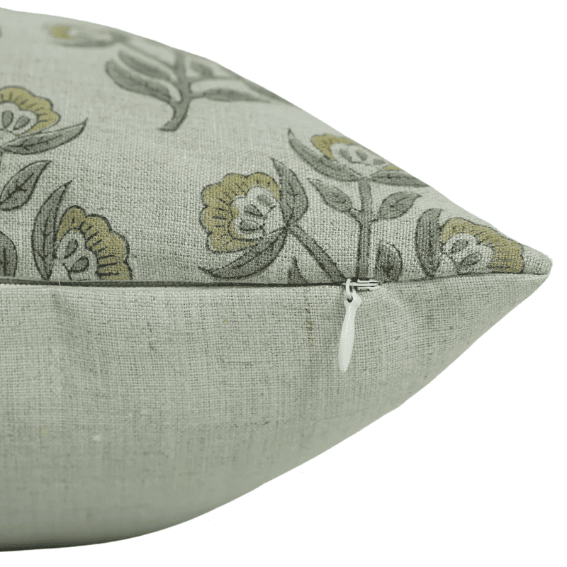 Handmade Pure Linen Pillow Cover - Floral