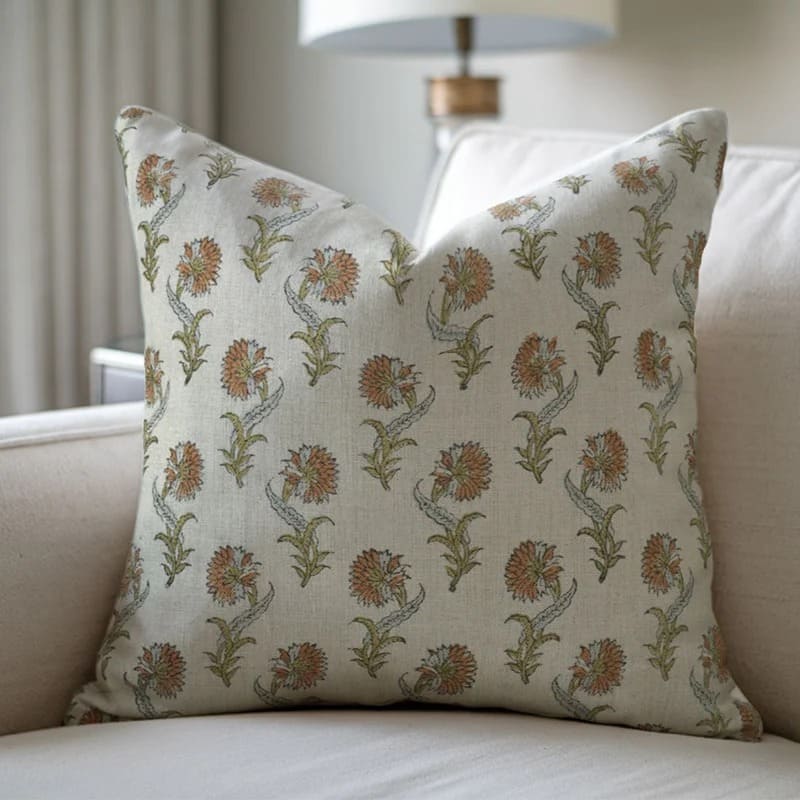 Handmade Premium Floral Pillow Cover - Daffodil