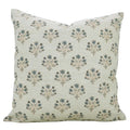 Handblock Print Linen Floral Pillow Cover - Diwali Flower