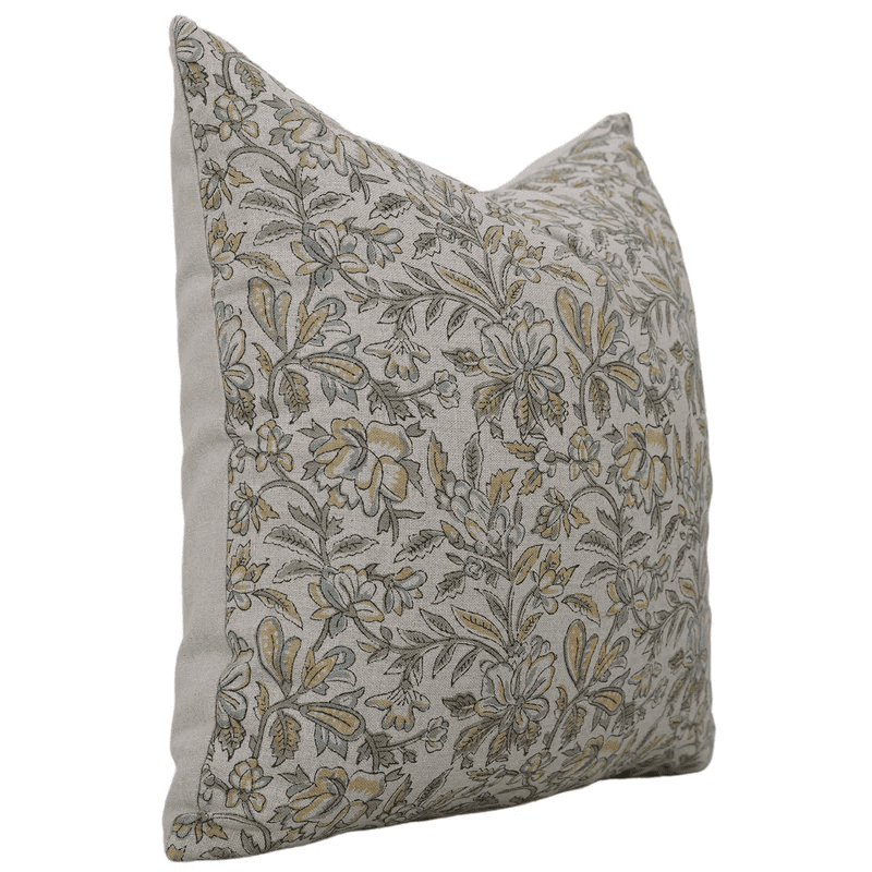 Block Print Soft Linen Pillow Cover