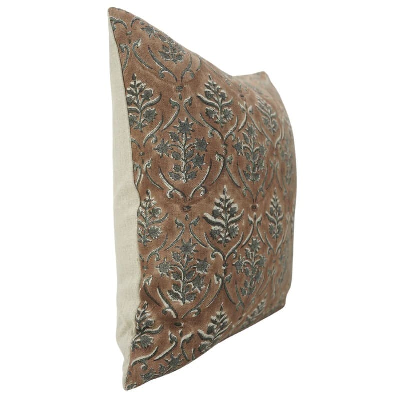 Handcrafted Floral Linen Pillow Cover