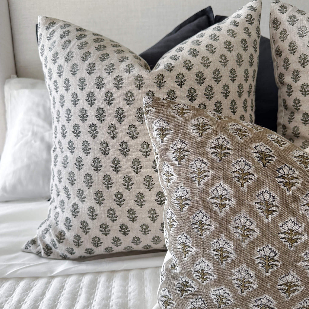 Mori Block Printed Pillow Cover