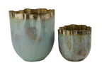 Patina Brass Plant Container, 2 Size Options