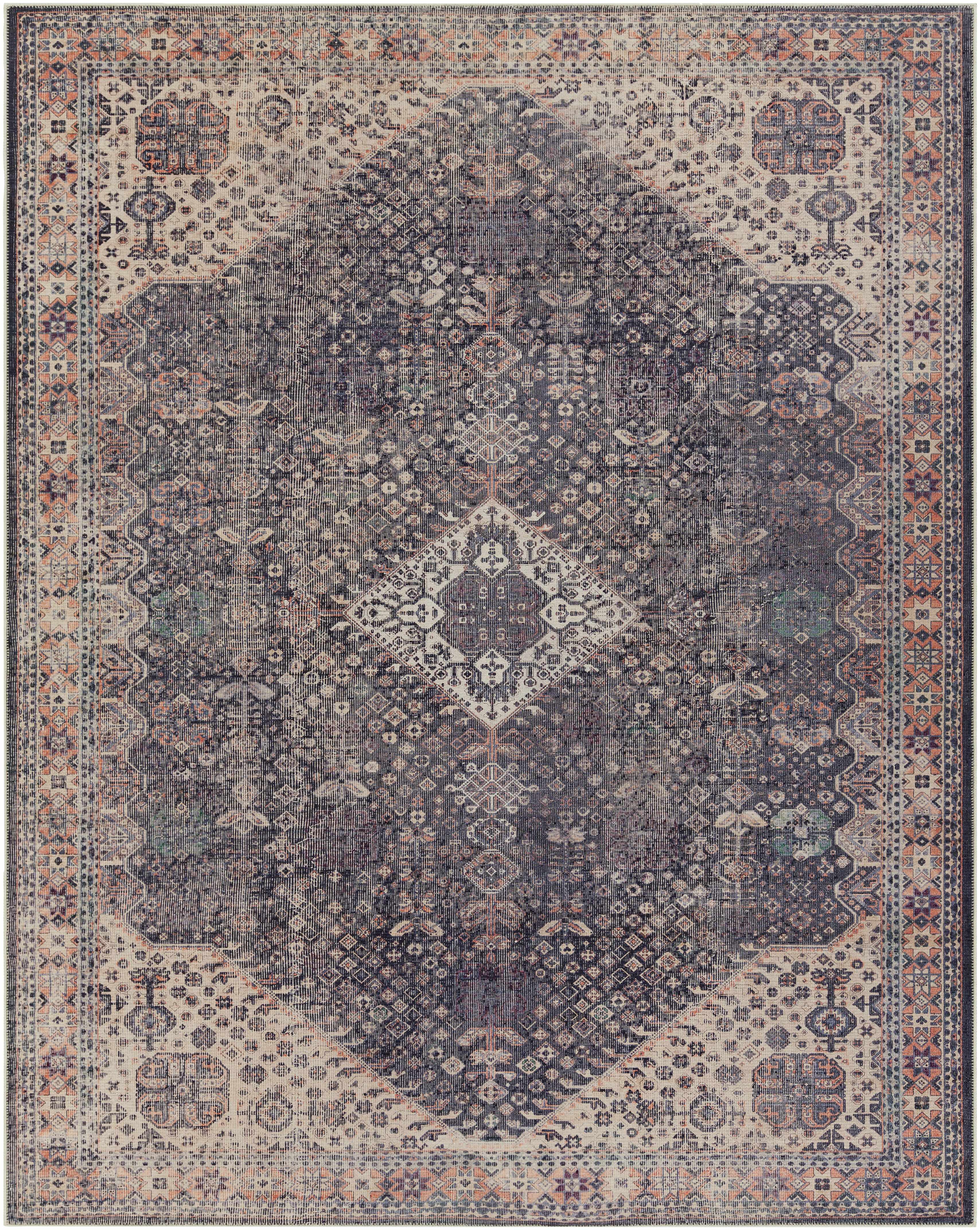 Kittrell Vintage Flat Pile Washable Rug - Clearance