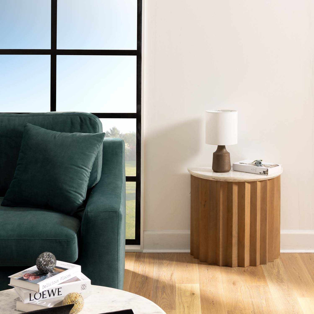 Kumlu Ribbed Ceramic Table Lamp