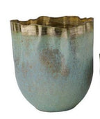 Patina Brass Plant Container, 2 Size Options