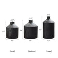 Black Wooden Narrow Neck Decorative Bottle