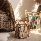 Open-Weave Rattan Basket