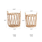 Open-Weave Rattan Basket