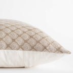 Ayla Floral Block Printed Pillow Cover | Mustard | Lumbar