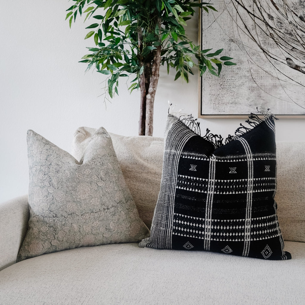 Okeke Indian Hand Block Linen Pillow cover