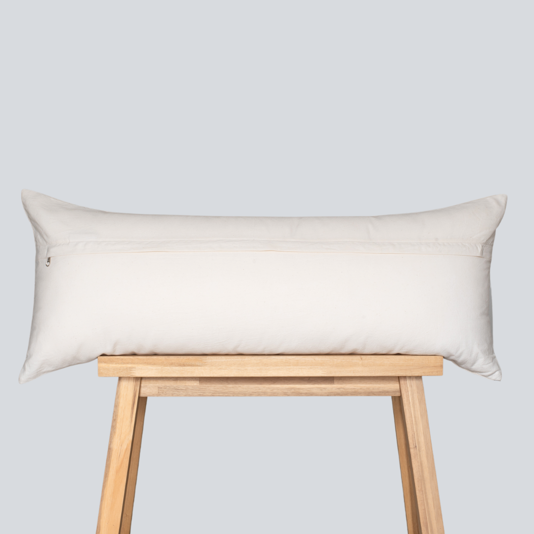 Mori Floral Block Printed Lumbar Pillow Cover