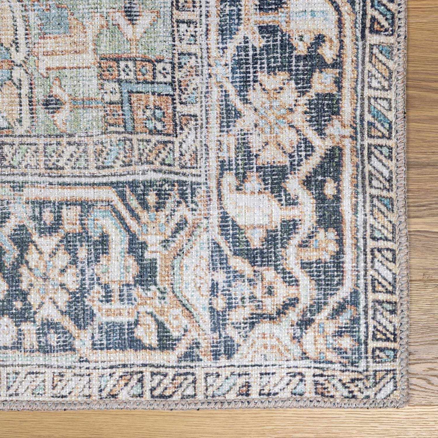 Green Nisa Washable Rug