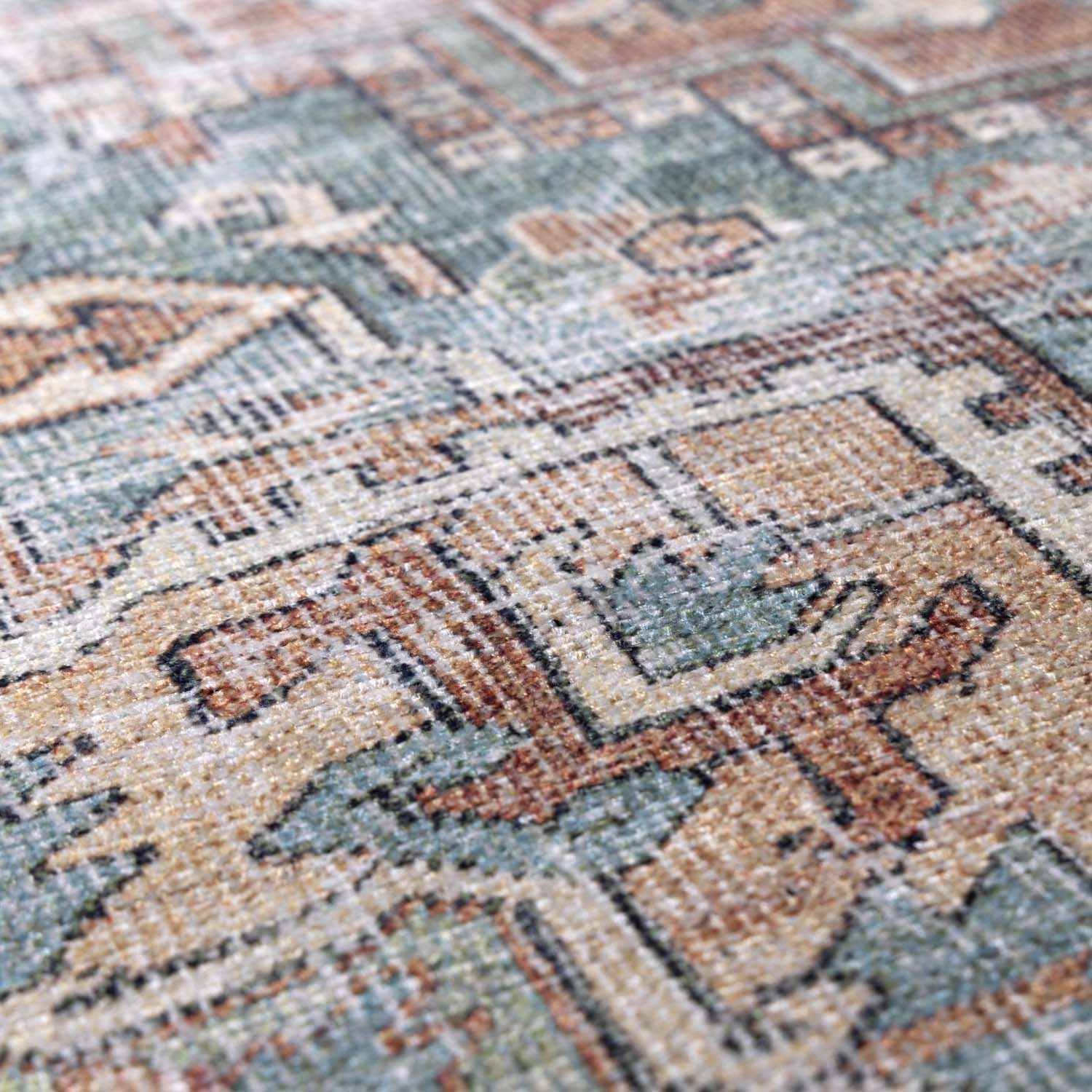 Green Nisa Washable Rug