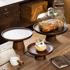 Acacia Wood Dome Cake Stand