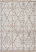 Nyla Bone & Tan Textured Performance Outdoor Rug - Clearance