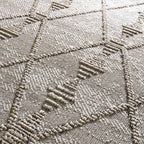 Nyla Bone & Tan Textured Performance Outdoor Rug - Clearance