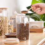 Bamboo-Covered Glass Storage Jars
