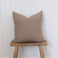 Gingham Tan Pillow Cover