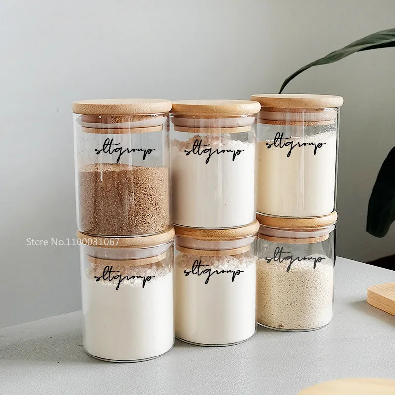 DecorBites™ Glass Food Storage Jar with Lid for Kitchen Organization