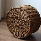Rustic Round Wicker Planter