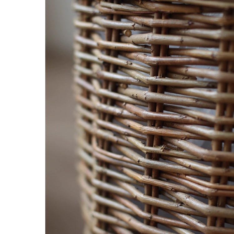Rustic Round Wicker Planter