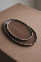 Handmade Oval Stoneware Serving Platter