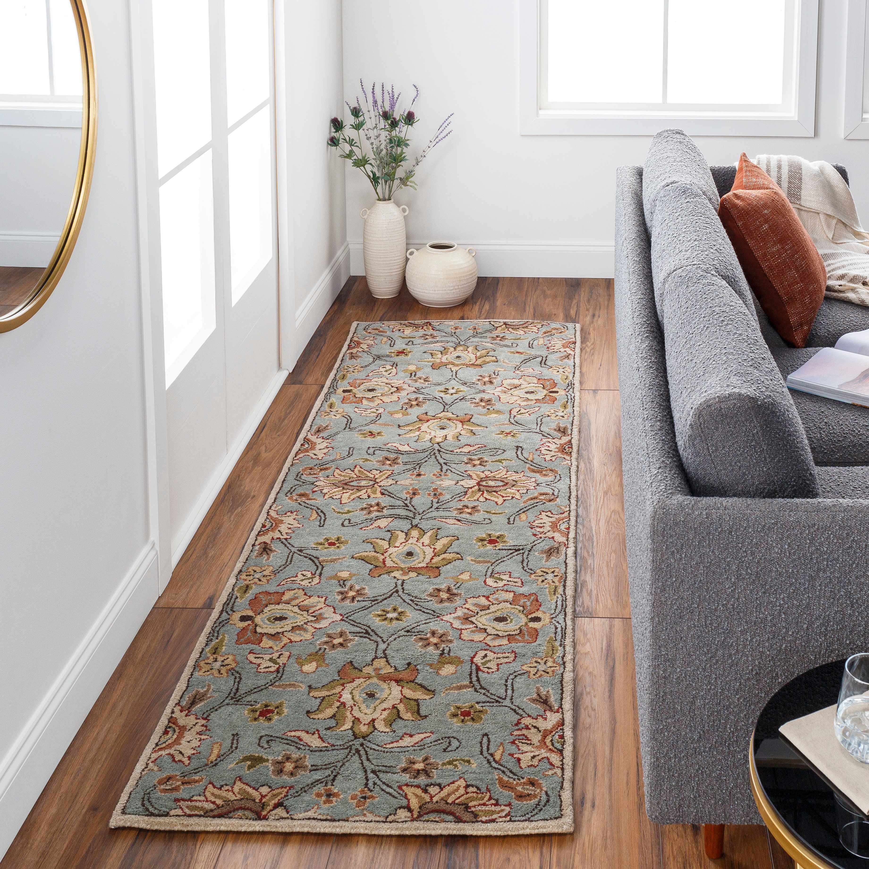 Conesus Hand Tufted Gray Area Rug