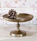 8"Antique Brass Cake Stand