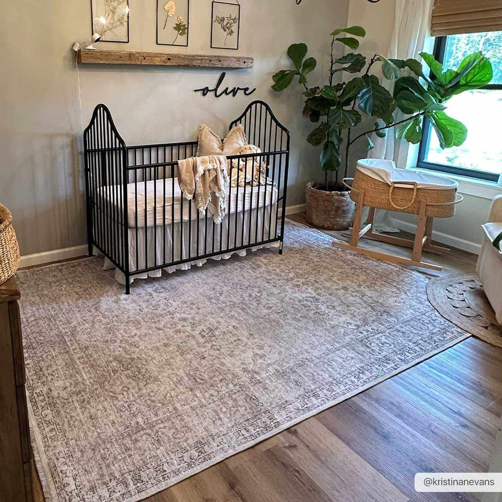Cream Holi Washable Area Rug
