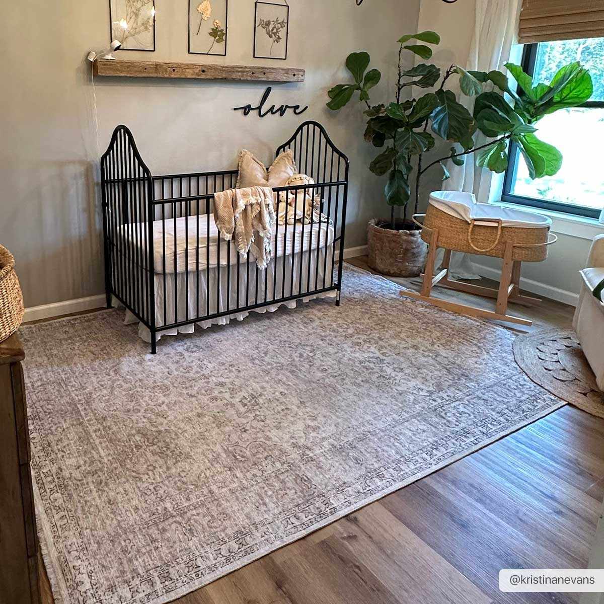Cream Holi Washable Area Rug
