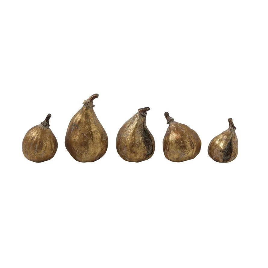 Decorative Gold Figs - Set of 5