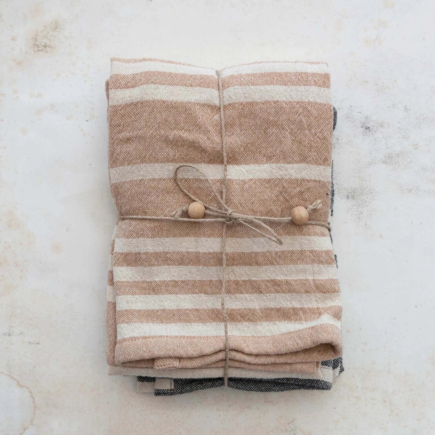 Down Home Double Cloth Striped Tea Towels Set