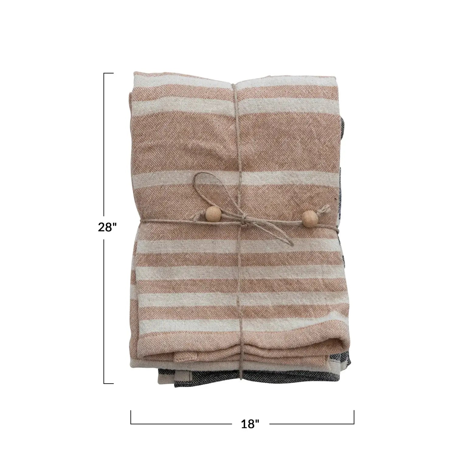 Down Home Double Cloth Striped Tea Towels Set