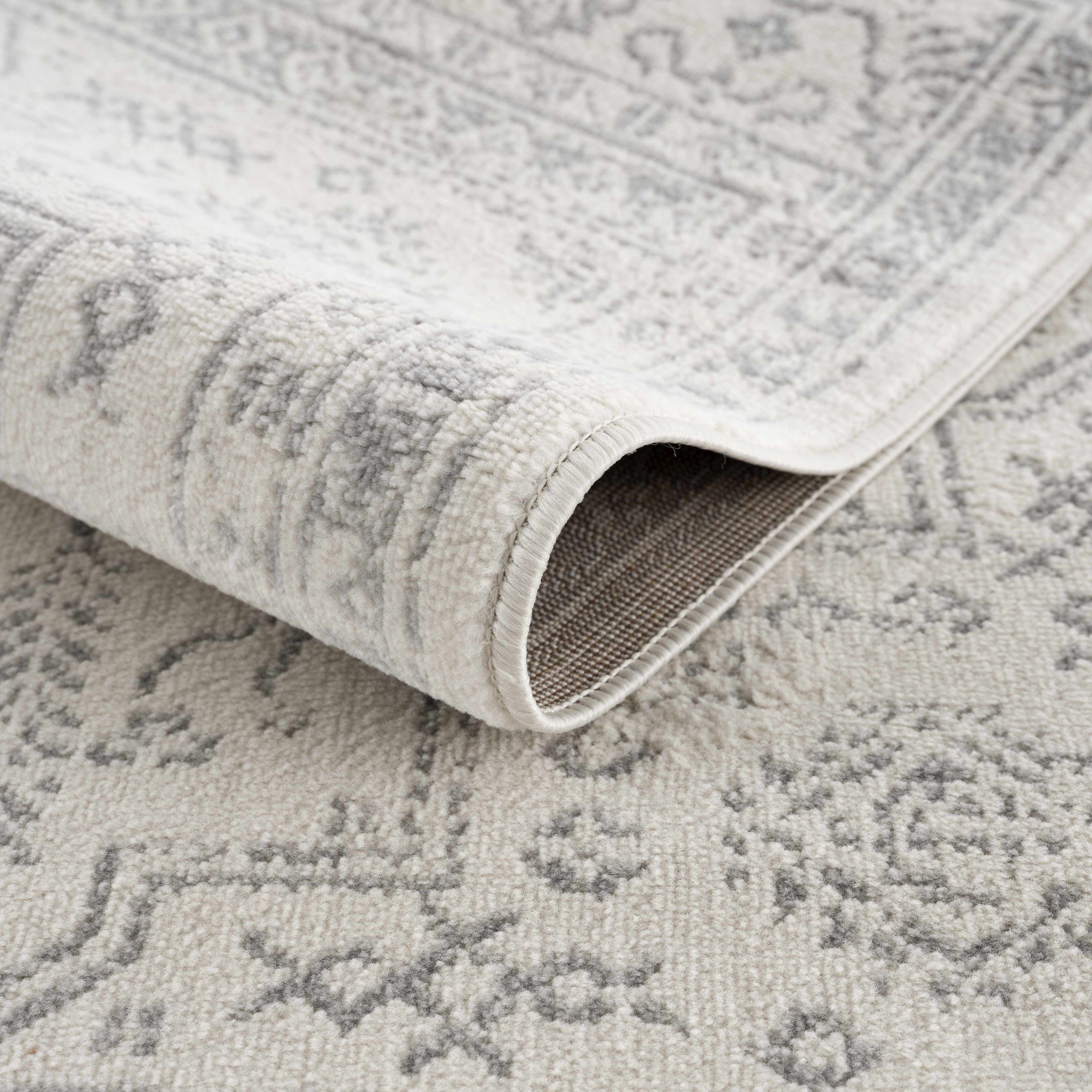 Tigried Ivory & Gray Area Rug