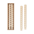 Unscented Tapered Twist Candles, Set of 2 (3 Color Options)