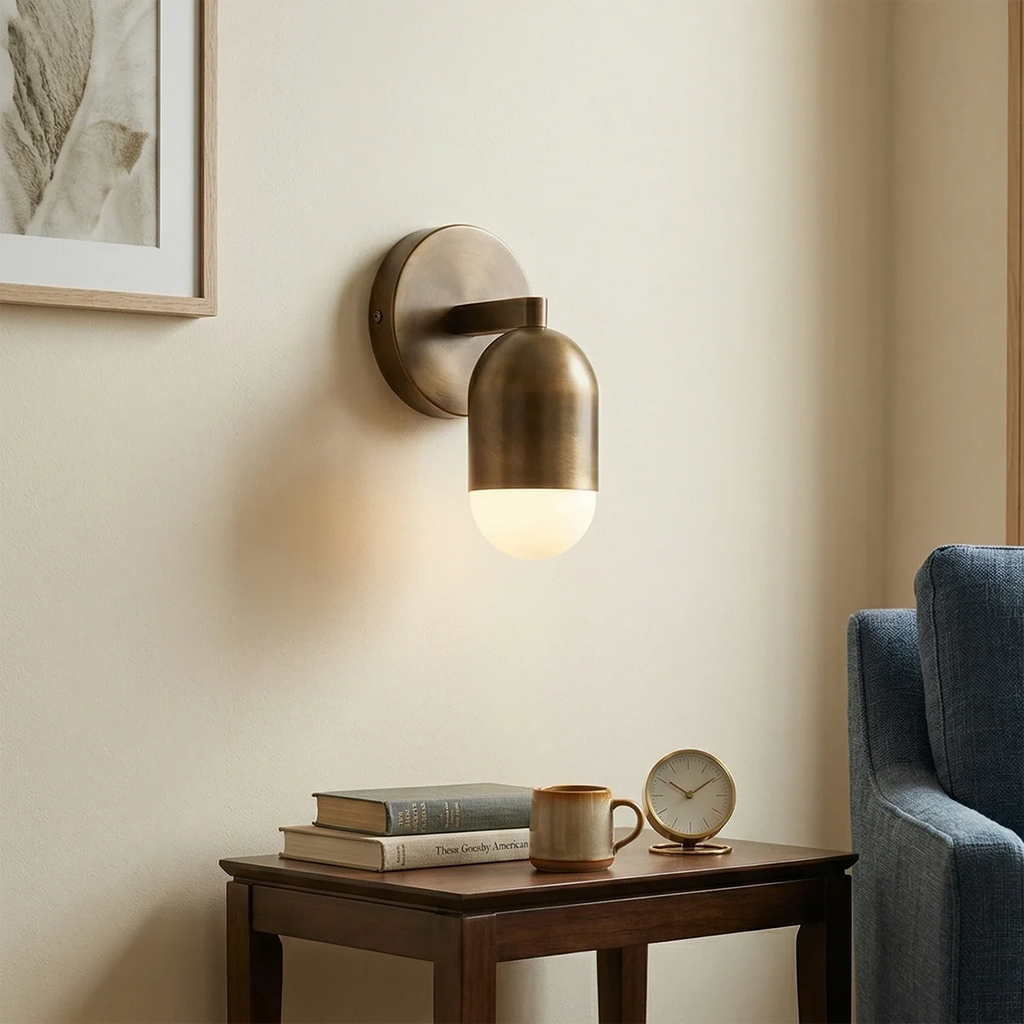 Brass Capsule Wall Sconce